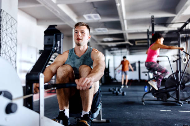 Beautiful man working out