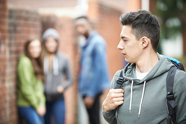 Teenage Boy Feeling Intimidated As He Walks Home